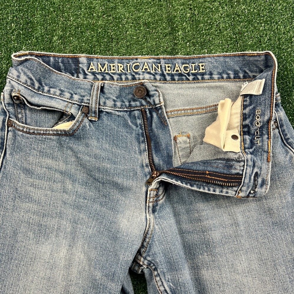 American Eagle Bootcut Men's 32x28" Blue Jeans Relaxed‎ Fit Western Cowboy